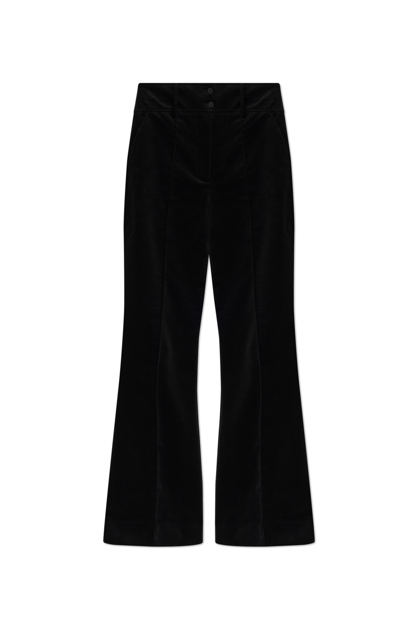 Ash & Erie Black Stretch Corduroy Pant for Short Men